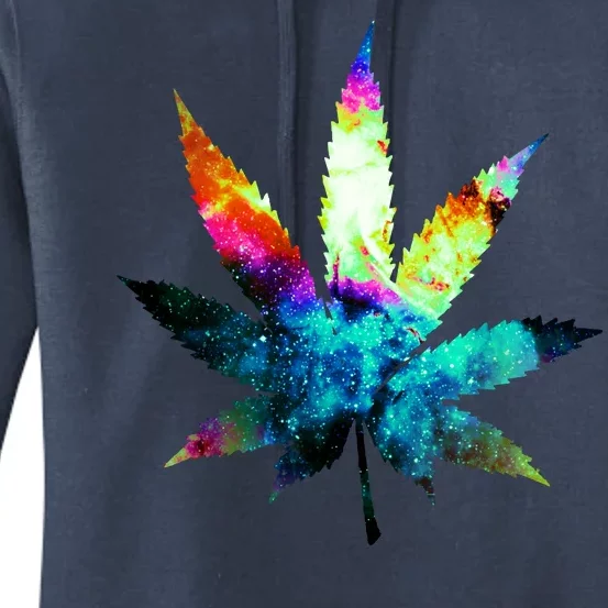 Galaxy Kush In Space Weed Women's Pullover Hoodie