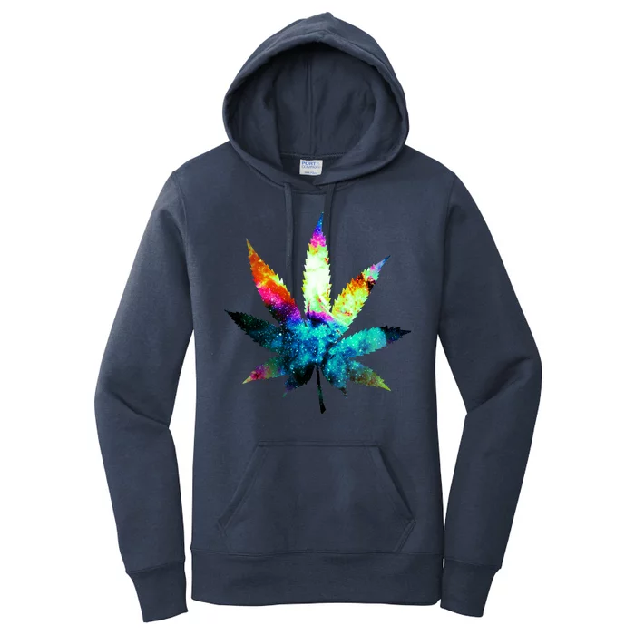 Galaxy Kush In Space Weed Women's Pullover Hoodie