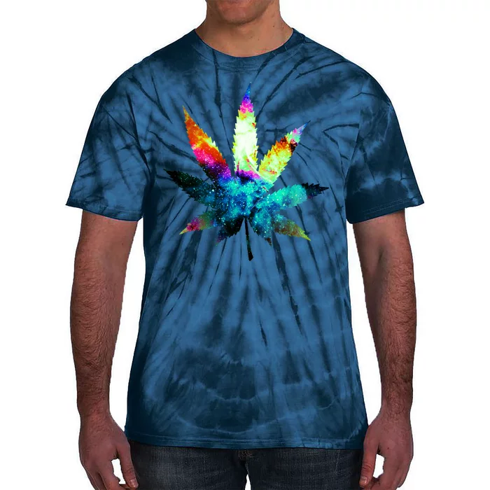 Galaxy Kush In Space Weed Tie-Dye T-Shirt