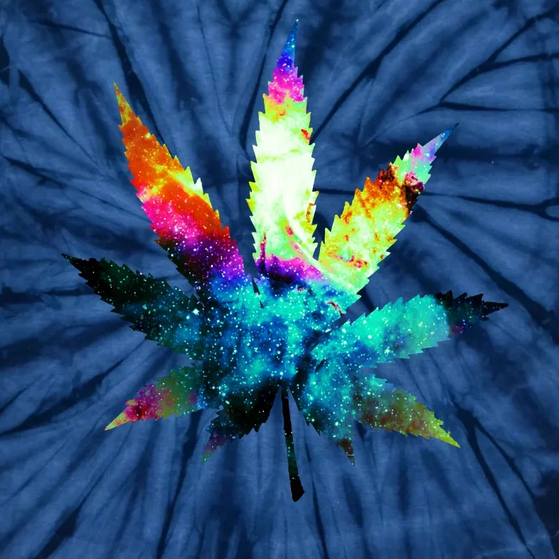 Galaxy Kush In Space Weed Tie-Dye T-Shirt