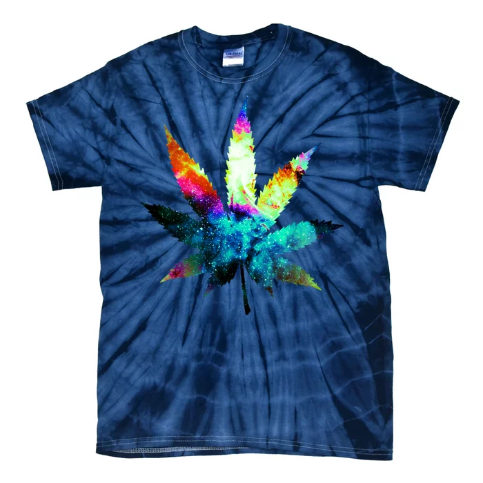 Galaxy Kush In Space Weed Tie-Dye T-Shirt