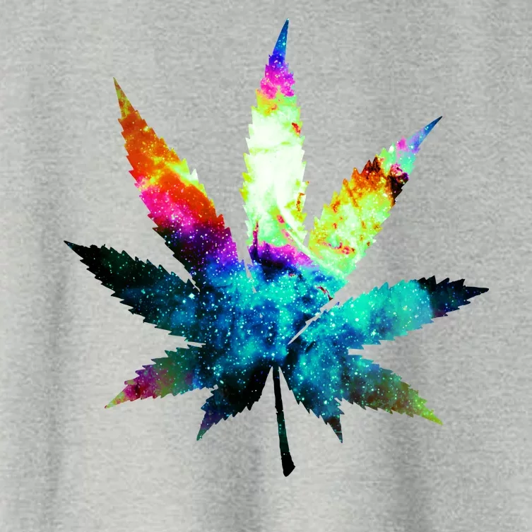 Galaxy Kush In Space Weed Women's Crop Top Tee