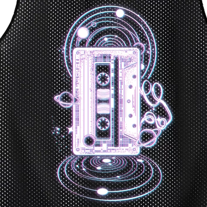 Galaxy Retro Space Cassette Tape Mesh Reversible Basketball Jersey Tank