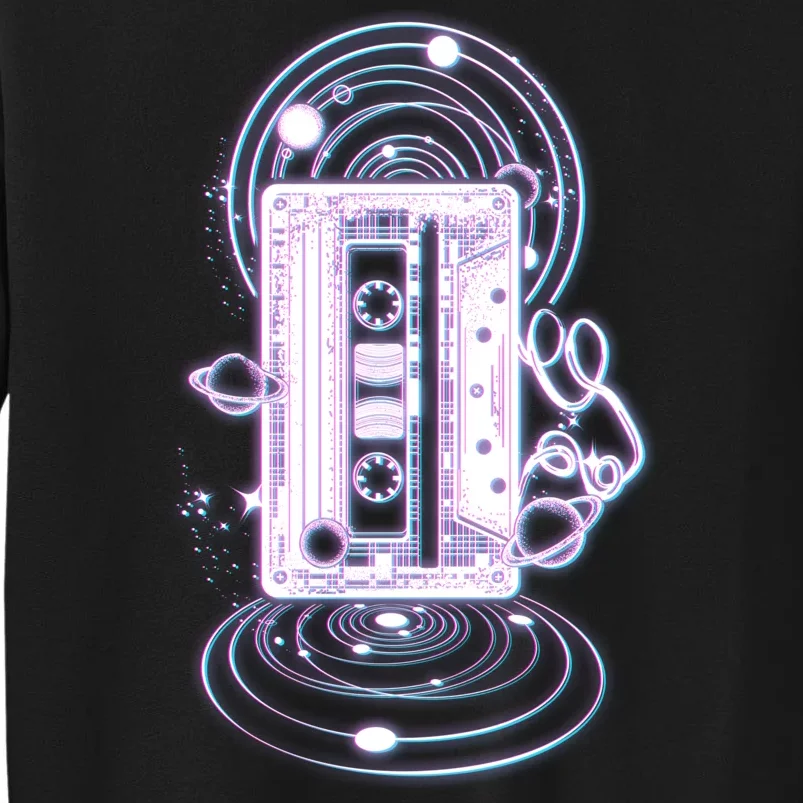 Galaxy Retro Space Cassette Tape Tall Sweatshirt