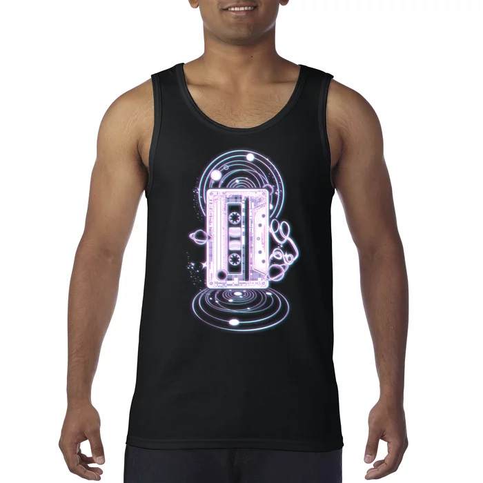 Galaxy Retro Space Cassette Tape Tank Top