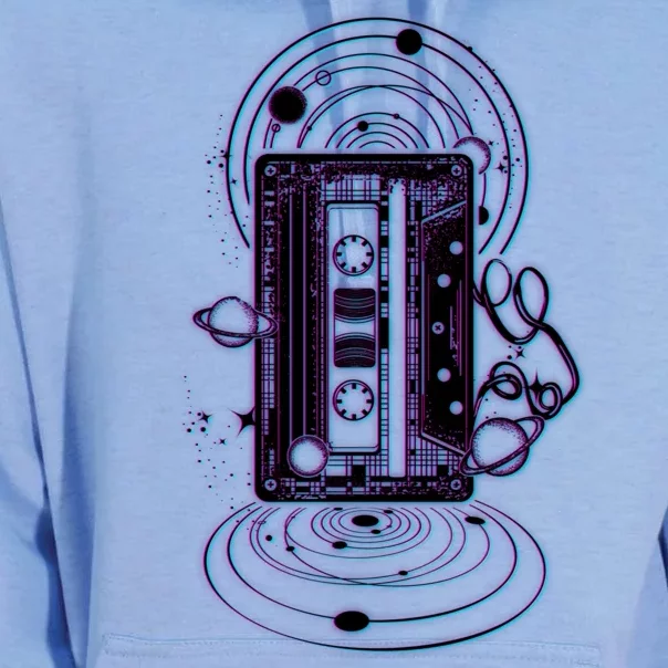 Galaxy Retro Space Cassette Tape Unisex Surf Hoodie