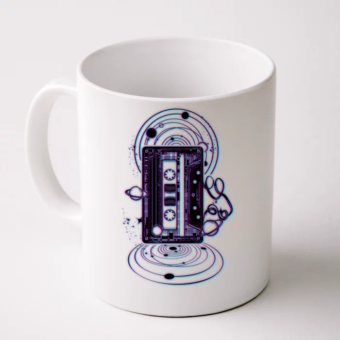 Galaxy Retro Space Cassette Tape Front & Back Coffee Mug