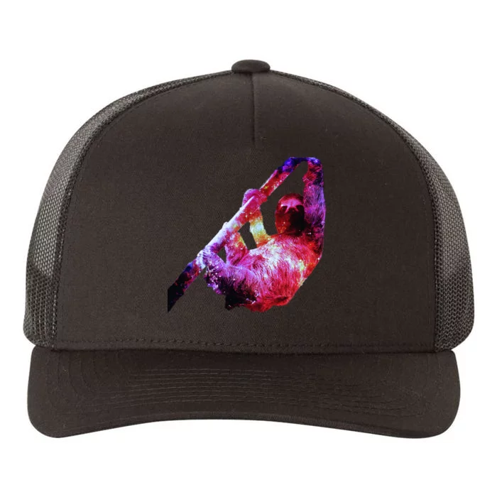 Galaxy Sloth Nebula Yupoong Adult 5-Panel Trucker Hat