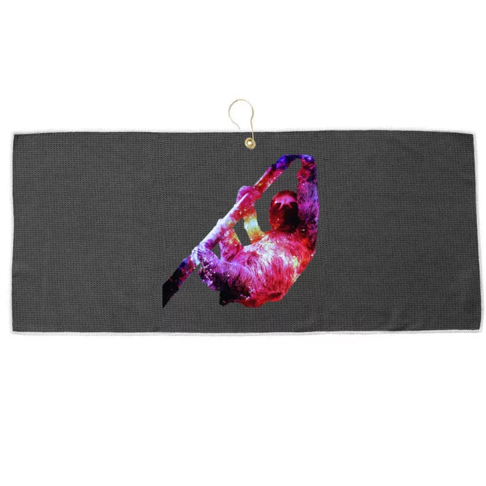 Galaxy Sloth Nebula Large Microfiber Waffle Golf Towel