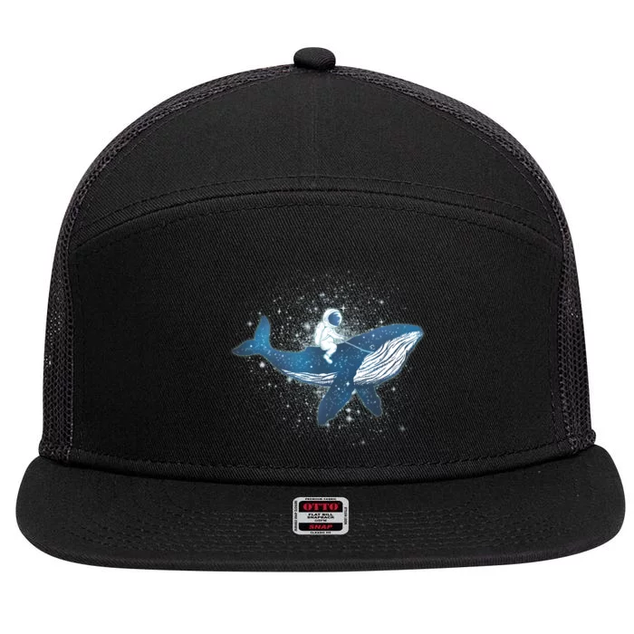 Galaxy Space Astronaut Whale 7 Panel Mesh Trucker Snapback Hat