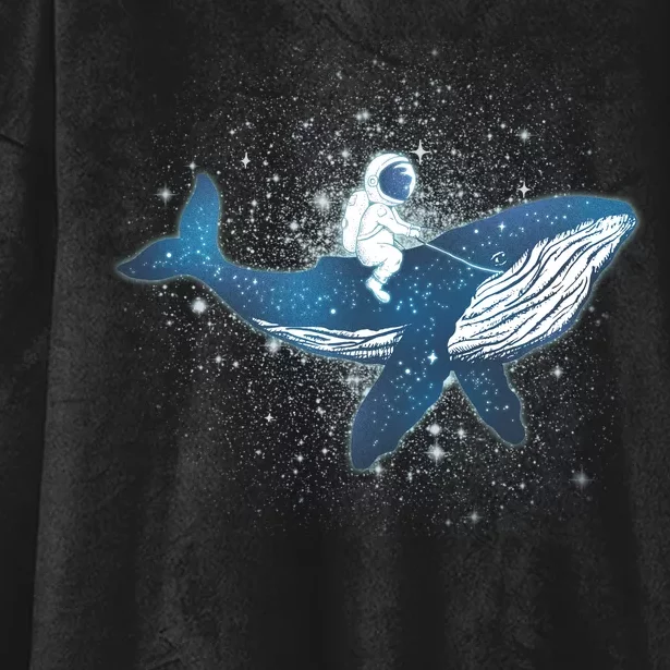 Galaxy Space Astronaut Whale Hooded Wearable Blanket