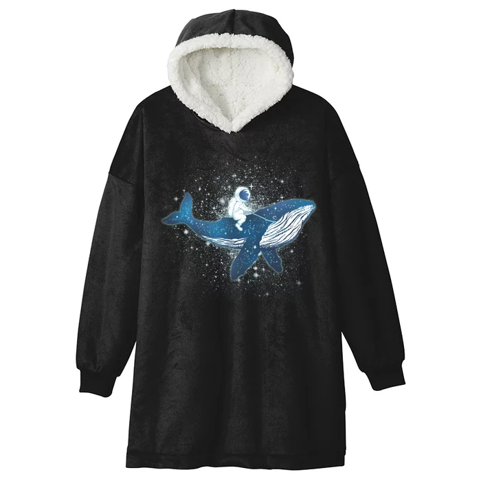 Galaxy Space Astronaut Whale Hooded Wearable Blanket