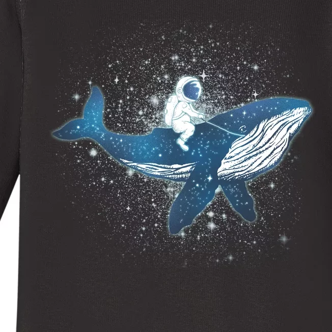 Galaxy Space Astronaut Whale Baby Long Sleeve Bodysuit