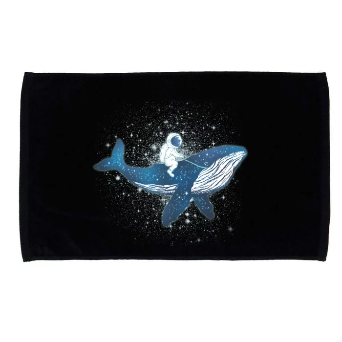 Galaxy Space Astronaut Whale Microfiber Hand Towel