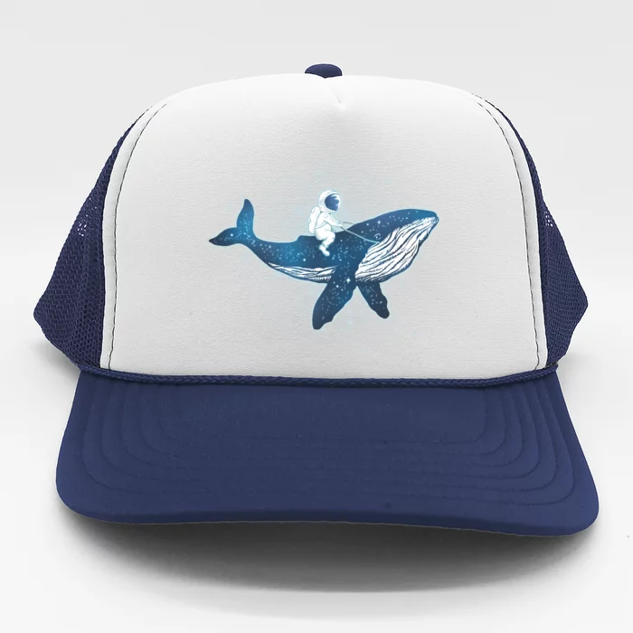 Galaxy Space Astronaut Whale Trucker Hat