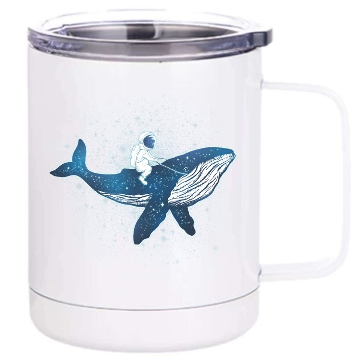 Galaxy Space Astronaut Whale Front & Back 12oz Stainless Steel Tumbler Cup