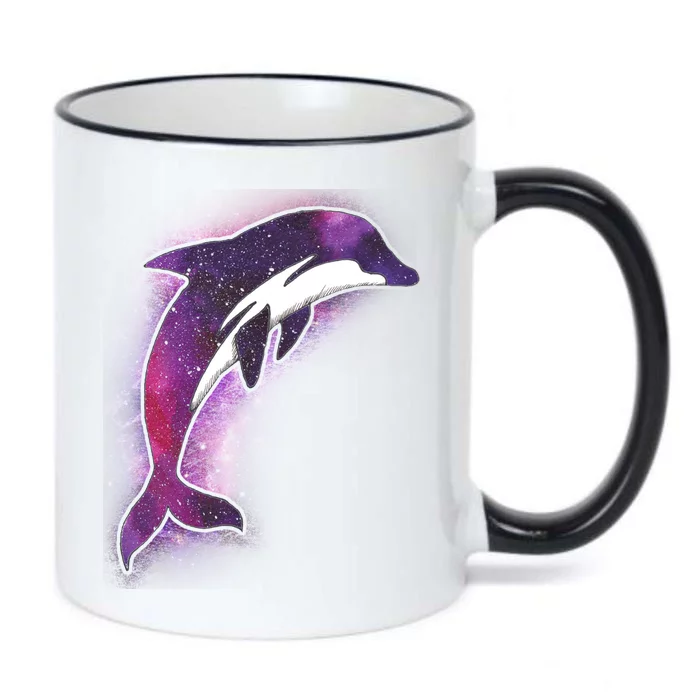 Galaxy Stars Dolphin Black Color Changing Mug