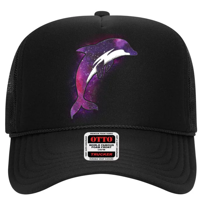 Galaxy Stars Dolphin High Crown Mesh Trucker Hat