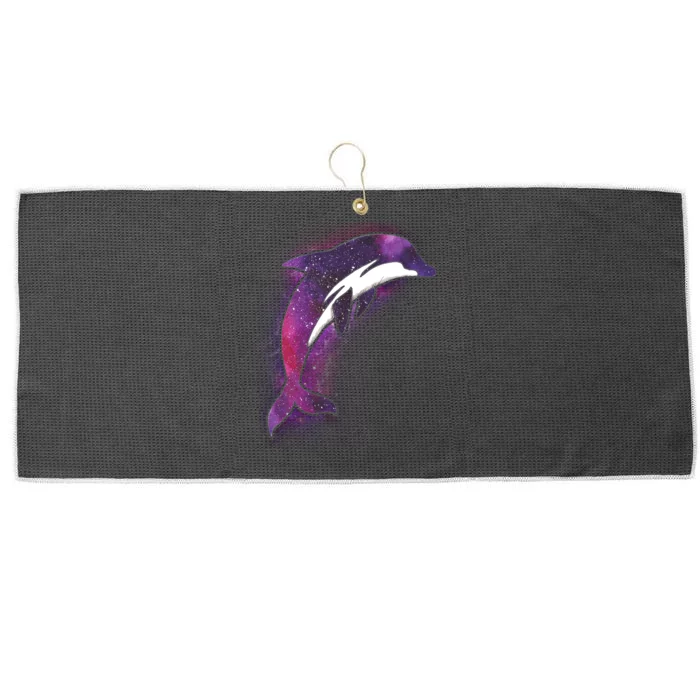 Galaxy Stars Dolphin Large Microfiber Waffle Golf Towel