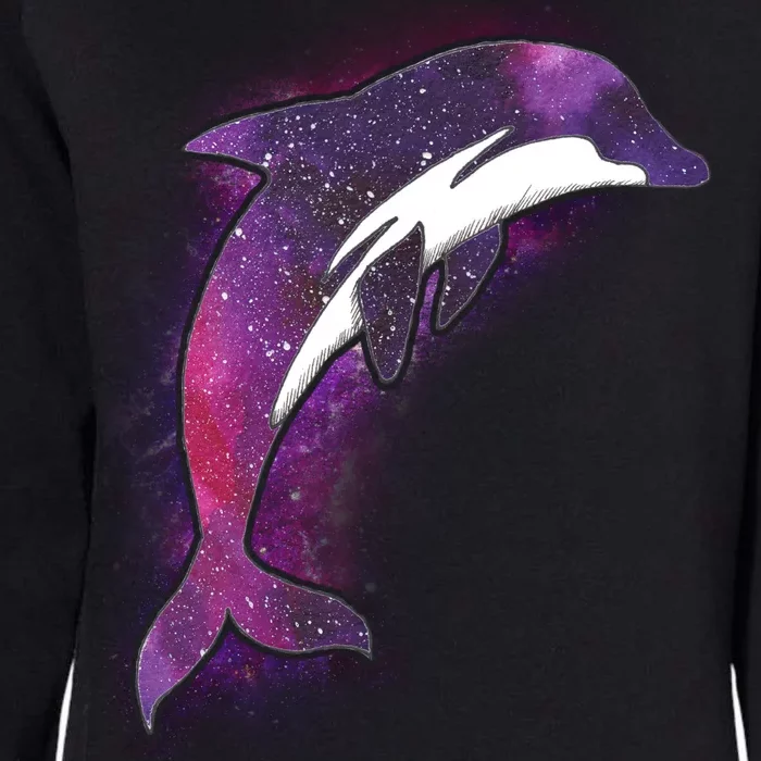 Galaxy Stars Dolphin Womens California Wash Sweatshirt