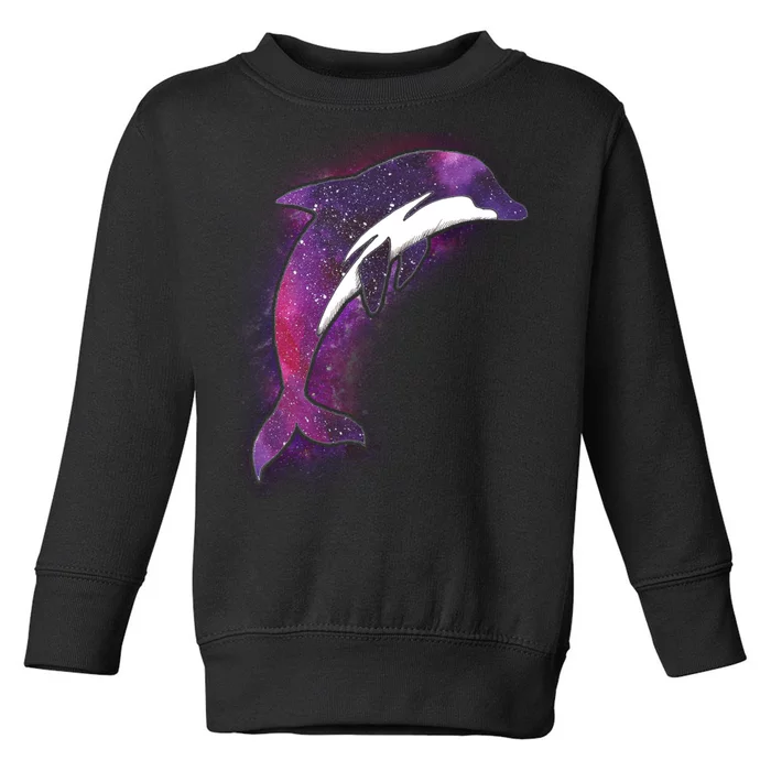 Galaxy Stars Dolphin Toddler Sweatshirt