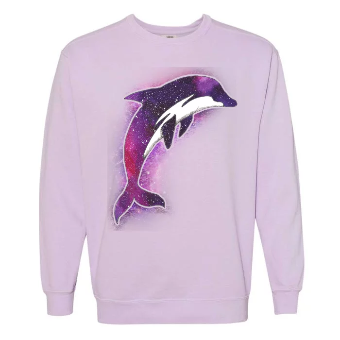 Galaxy Stars Dolphin Garment-Dyed Sweatshirt