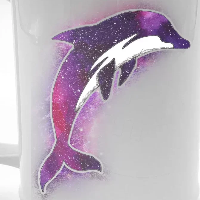 Galaxy Stars Dolphin Front & Back Beer Stein