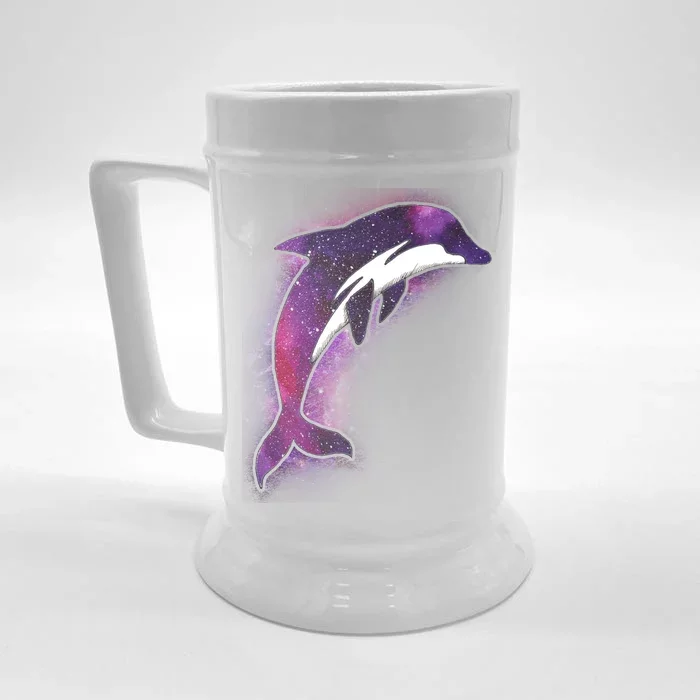 Galaxy Stars Dolphin Front & Back Beer Stein