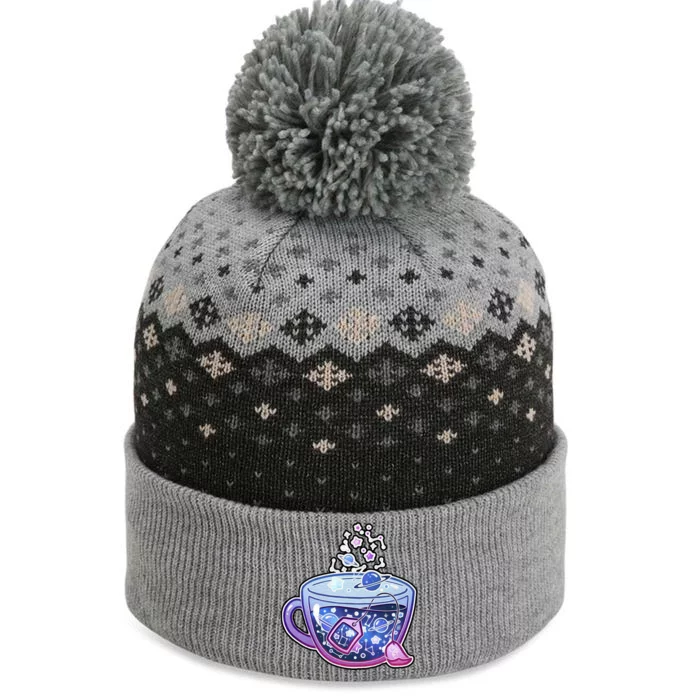 Galaxy Tea Cool Space Graphic The Baniff Cuffed Pom Beanie