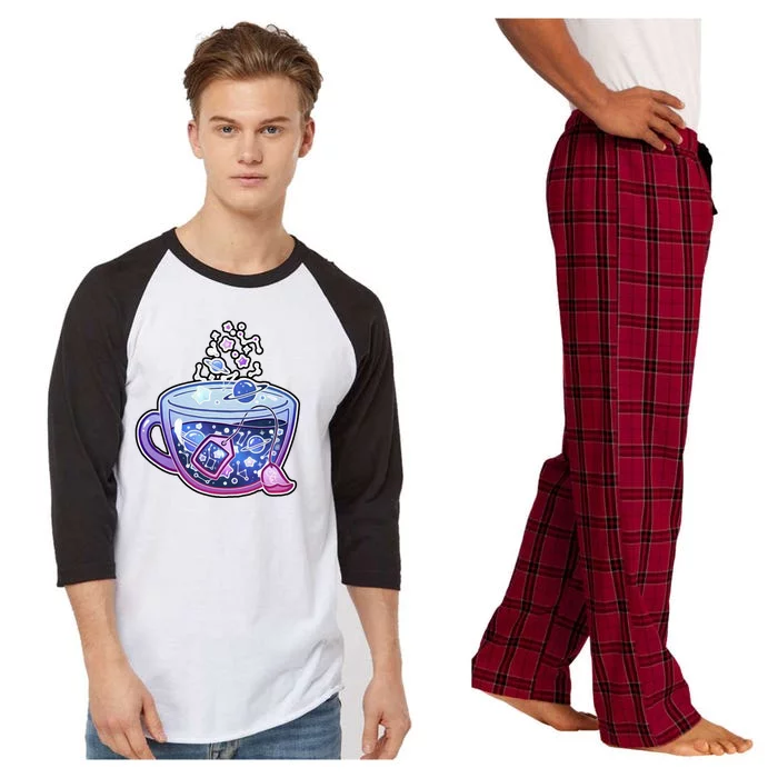 Galaxy Tea Cool Space Graphic Raglan Sleeve Pajama Set