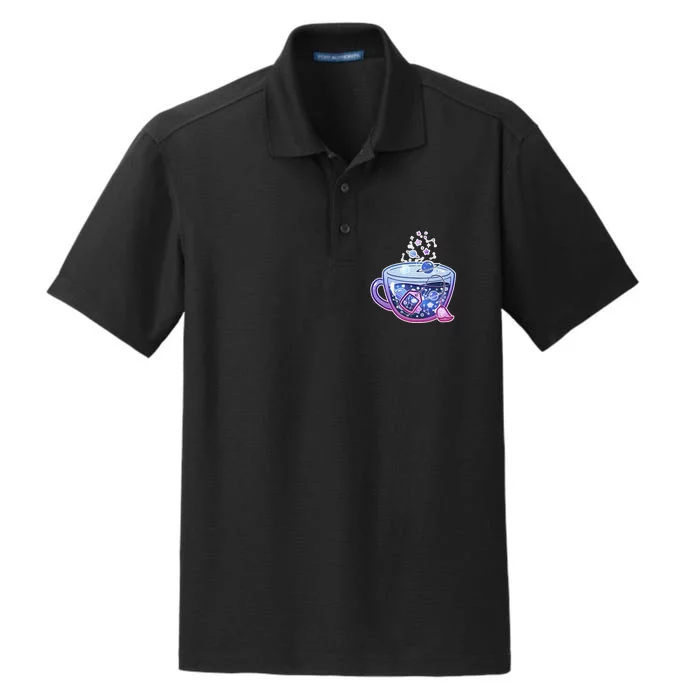 Galaxy Tea Cool Space Graphic Dry Zone Grid Performance Polo