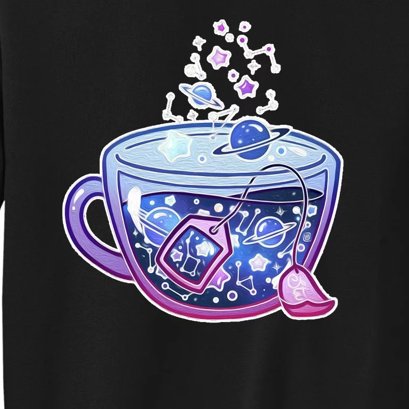 Galaxy Tea Cool Space Graphic Tall Sweatshirt