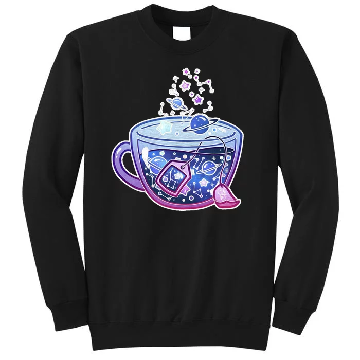 Galaxy Tea Cool Space Graphic Tall Sweatshirt