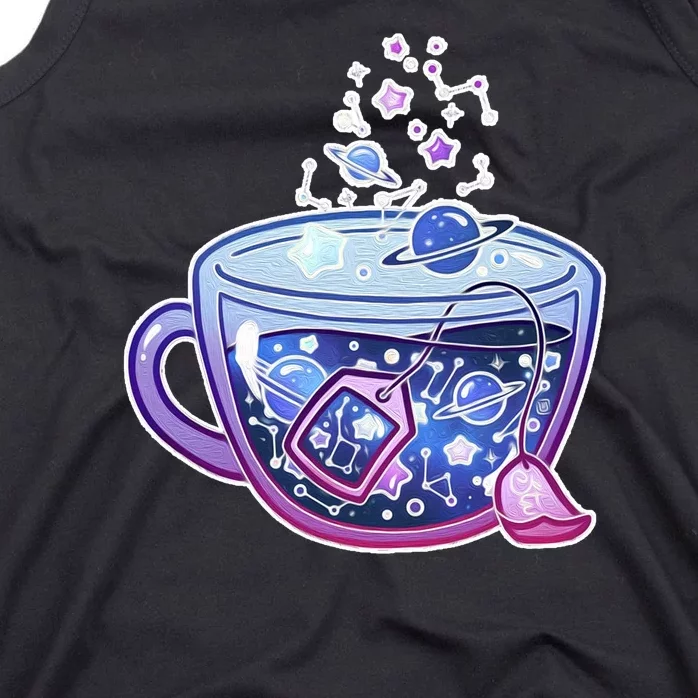 Galaxy Tea Cool Space Graphic Tank Top