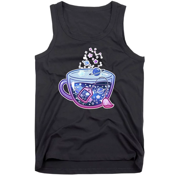 Galaxy Tea Cool Space Graphic Tank Top