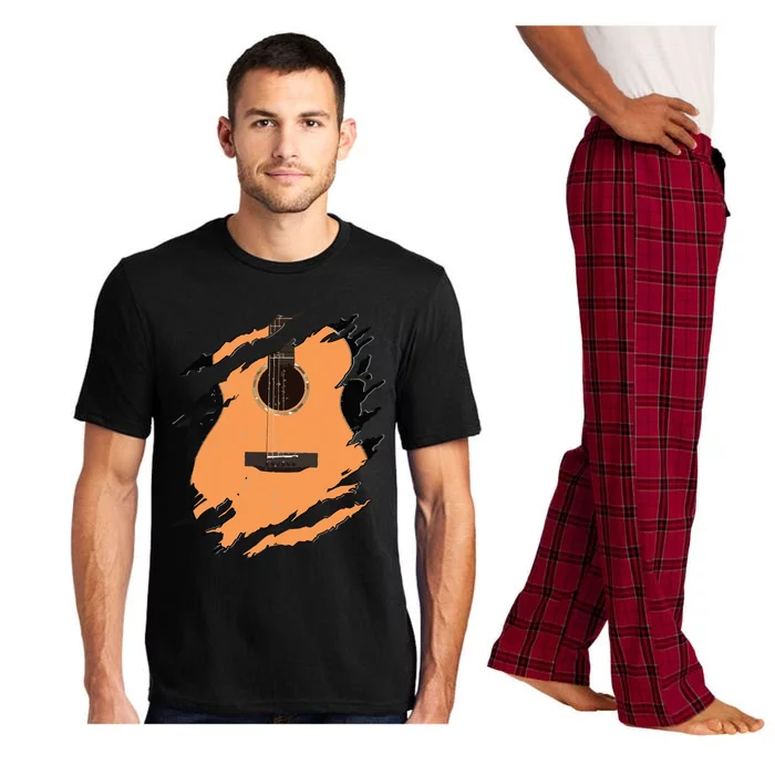 Guitar Acoustic Music Guitarist Musician Gift Pajama Set