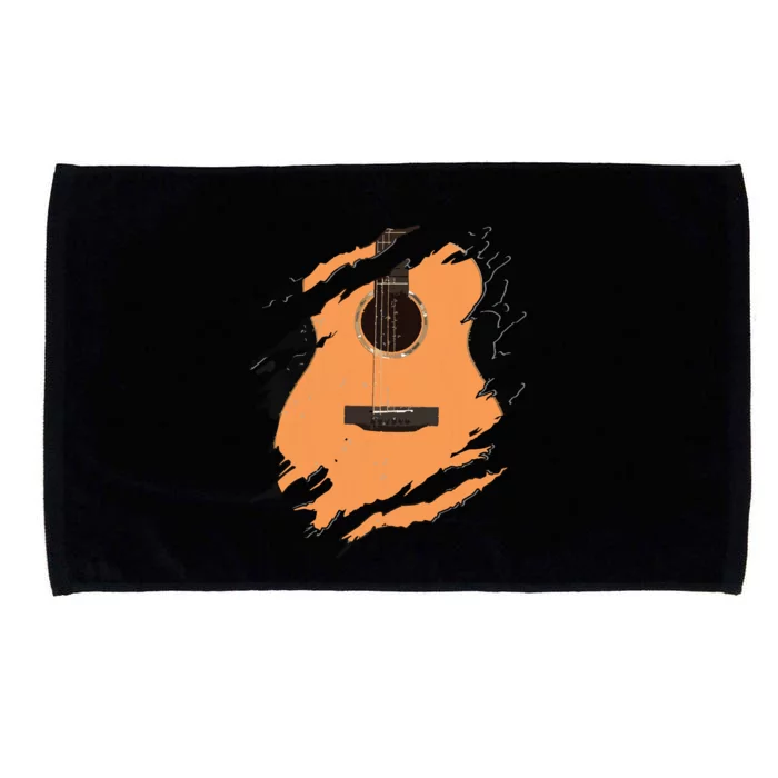 Guitar Acoustic Music Guitarist Musician Gift Microfiber Hand Towel