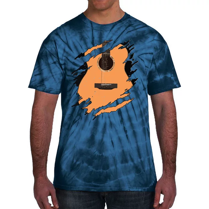 Guitar Acoustic Music Guitarist Musician Gift Tie-Dye T-Shirt