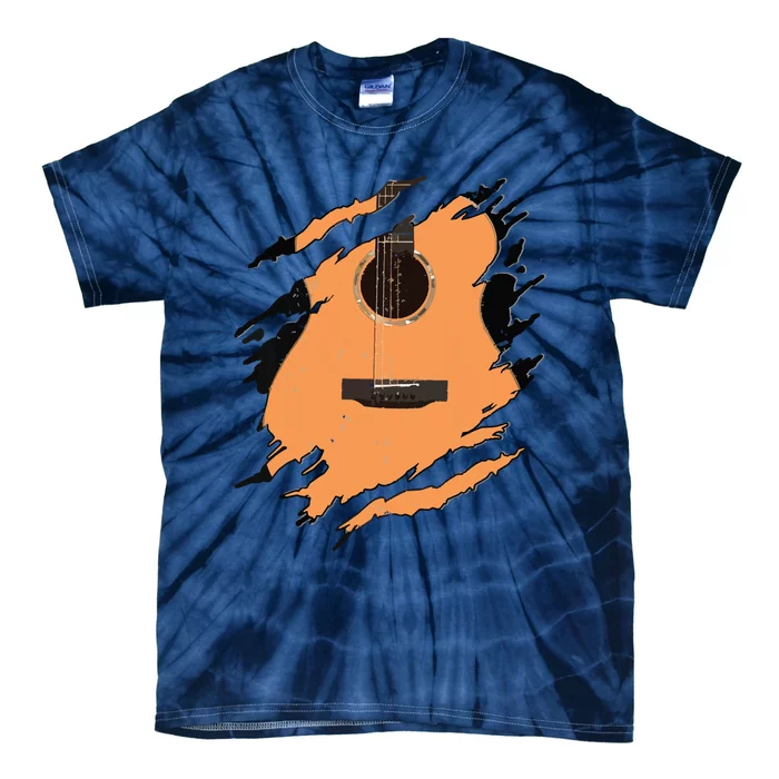 Guitar Acoustic Music Guitarist Musician Gift Tie-Dye T-Shirt