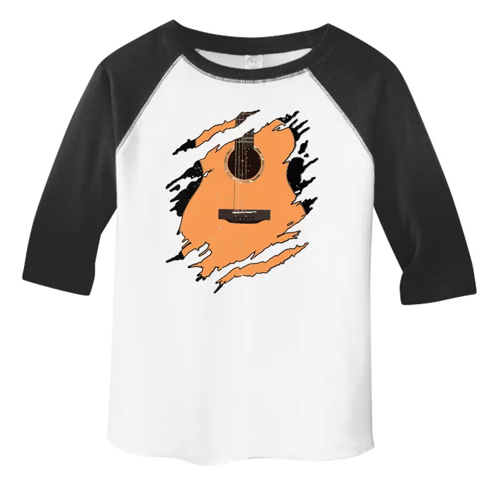 Guitar Acoustic Music Guitarist Musician Gift Toddler Fine Jersey T-Shirt