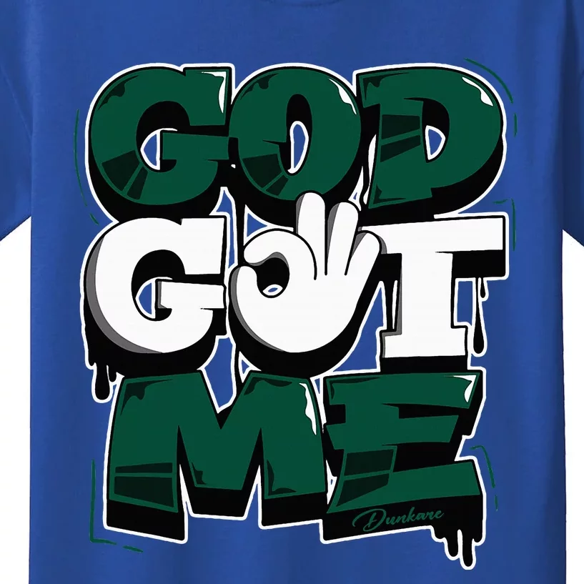 God And Me Oxidized Green 4s Matching Kids T-Shirt