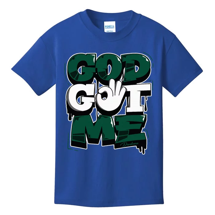 God And Me Oxidized Green 4s Matching Kids T-Shirt