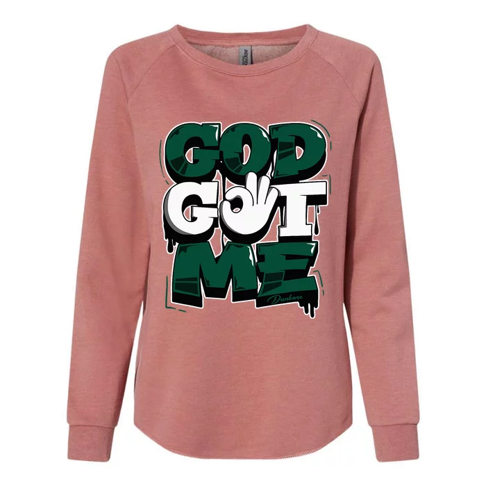 God And Me Oxidized Green 4s Matching Womens California Wash Sweatshirt