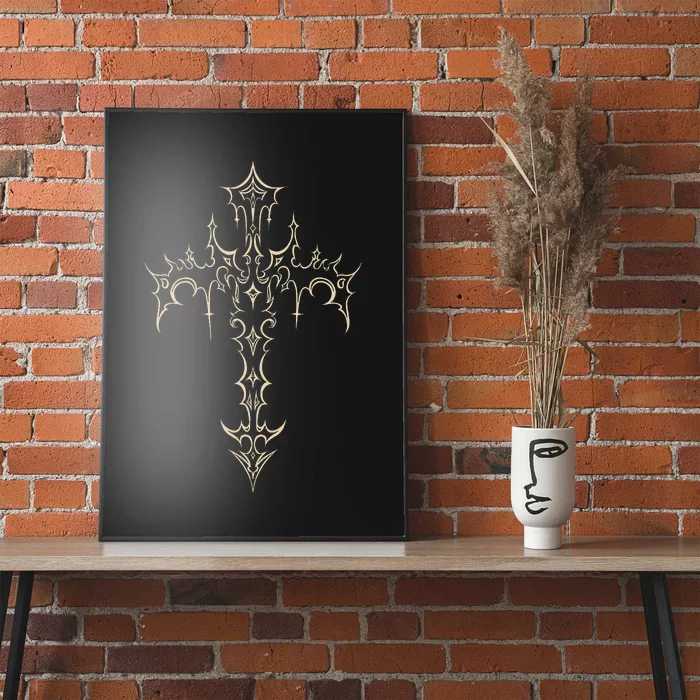 Grunge Aesthetic Mall Goth Gothic Cross Poster