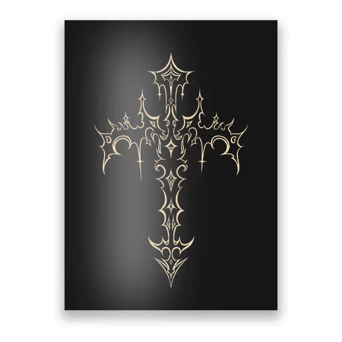 Grunge Aesthetic Mall Goth Gothic Cross Poster