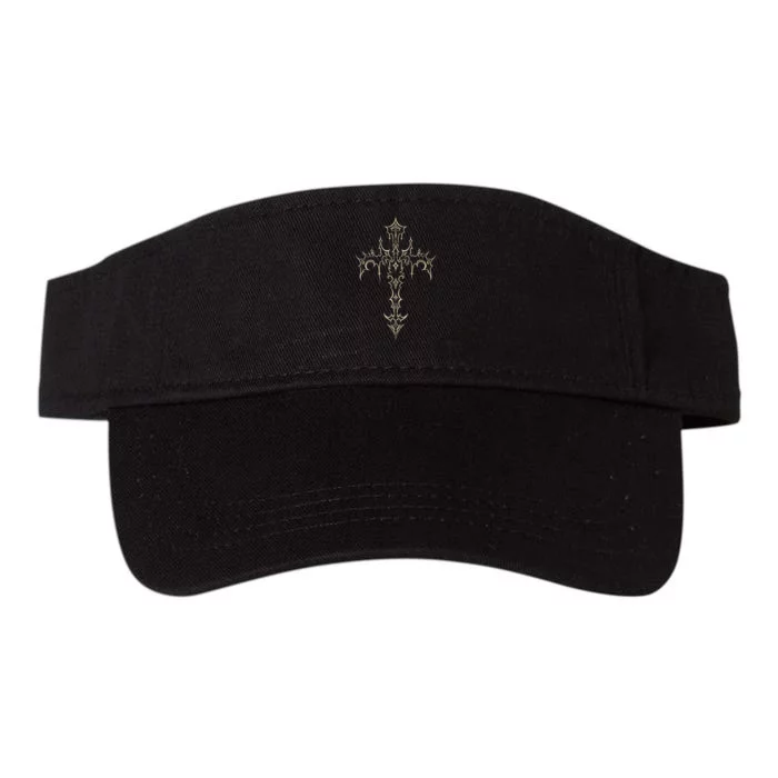 Grunge Aesthetic Mall Goth Gothic Cross Valucap Bio-Washed Visor