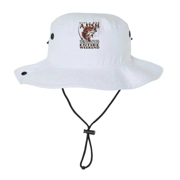Give A Man A Fish Funny Fishing Fanatic Legacy Cool Fit Booney Bucket Hat