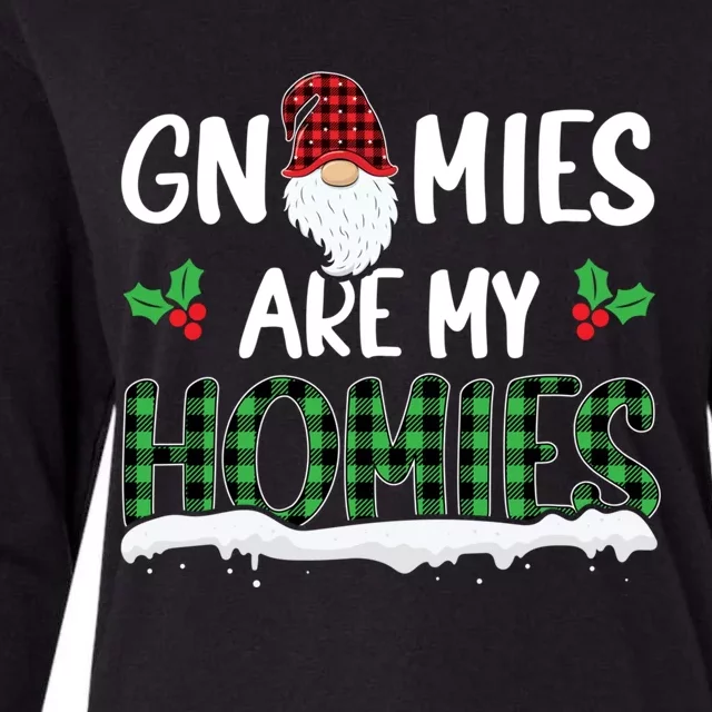 Gnomies Are My Homies Gnome Enthusiast Christmas Gnomies Gift Womens Cotton Relaxed Long Sleeve T-Shirt