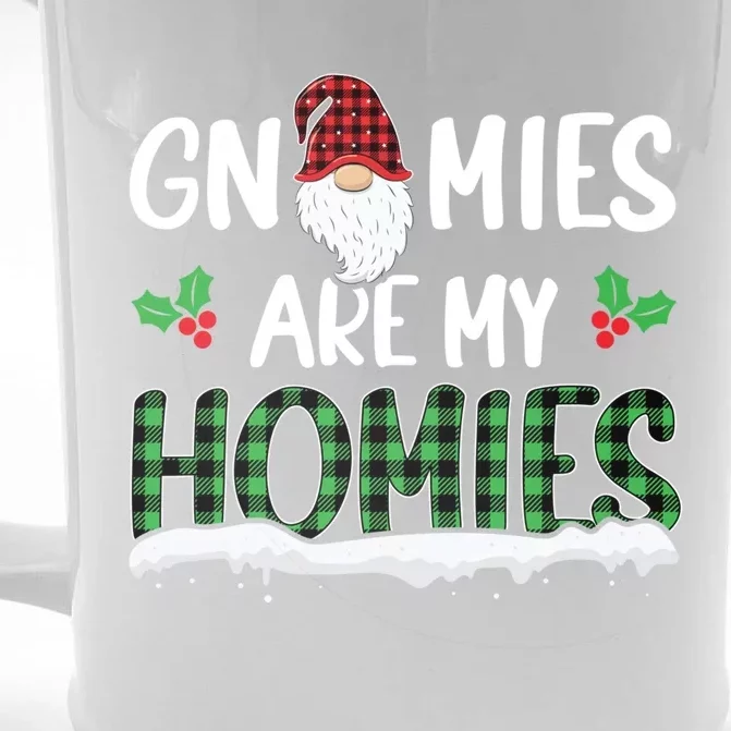 Gnomies Are My Homies Gnome Enthusiast Christmas Gnomies Gift Front & Back Beer Stein