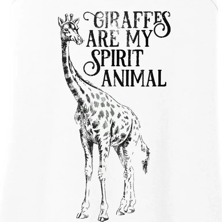 Giraffes Are My Spirit Animal For Giraffe Lovers Ladies Essential Tank